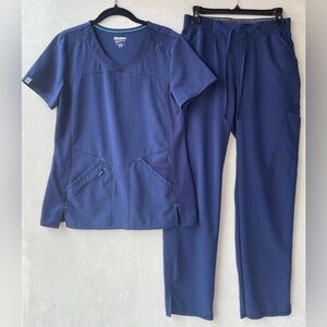 Scrubstar Performance Women’s Navy Blue Scrub Set Small Nurse Medical Uniform